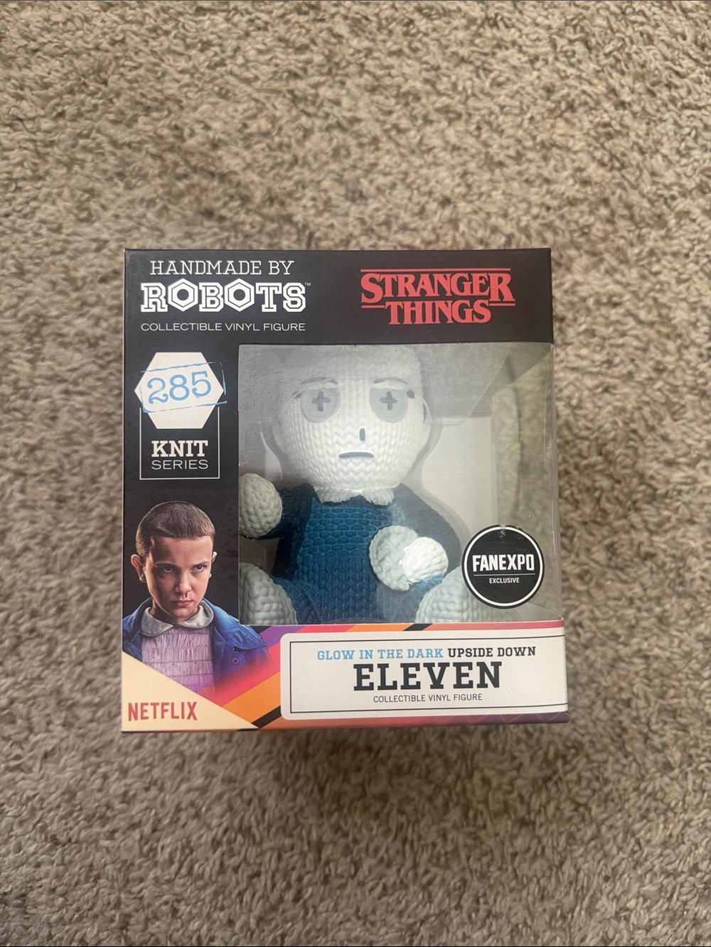 Stranger Things Eleven Knit Collectible Vinyl Figure - Blue & White